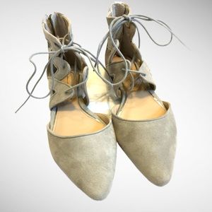 Jessica Simpson pointed toe lace-up ballet flats